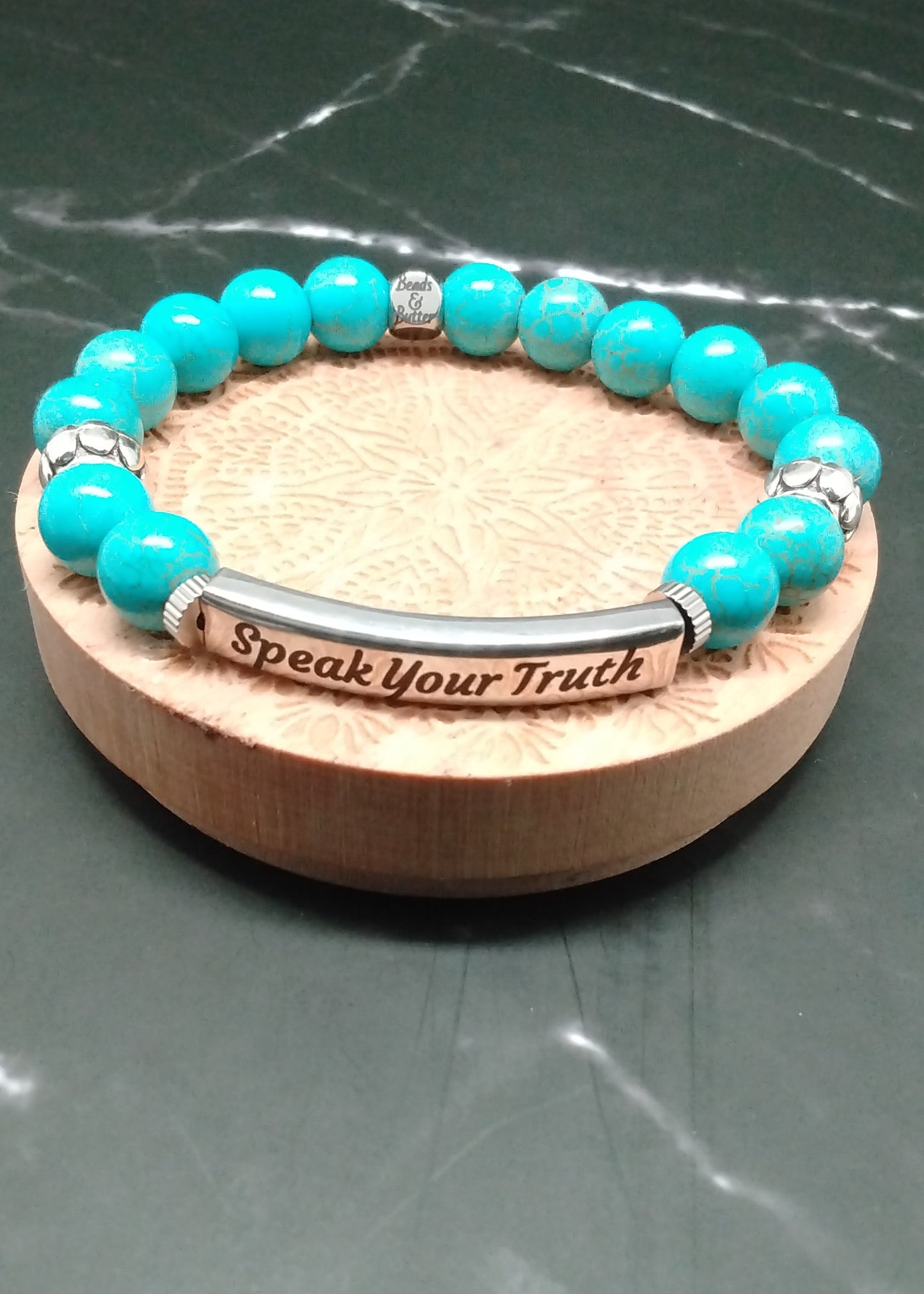 Turquoise "Speak Your Truth" Affirmation Bracelet
