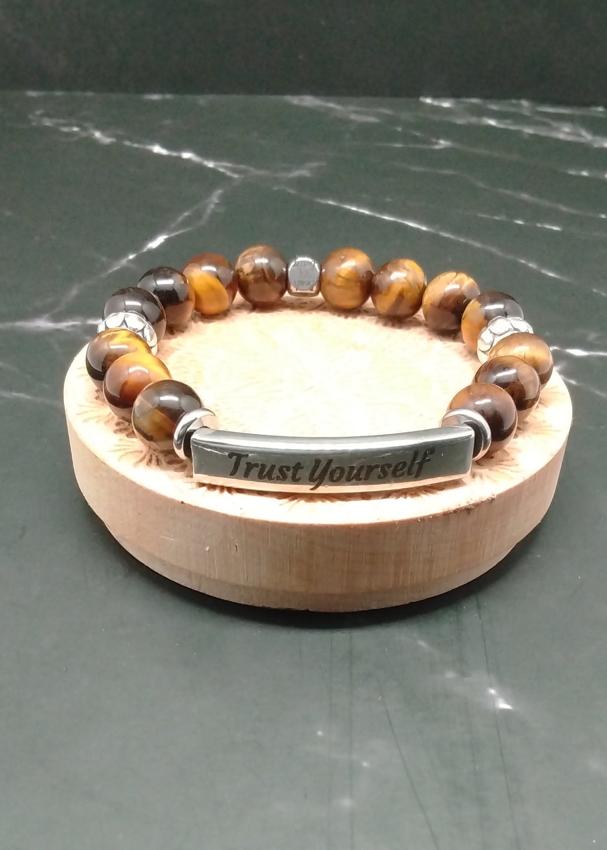 Tiger's Eye "Trust Yourself" Affirmation Bracelet