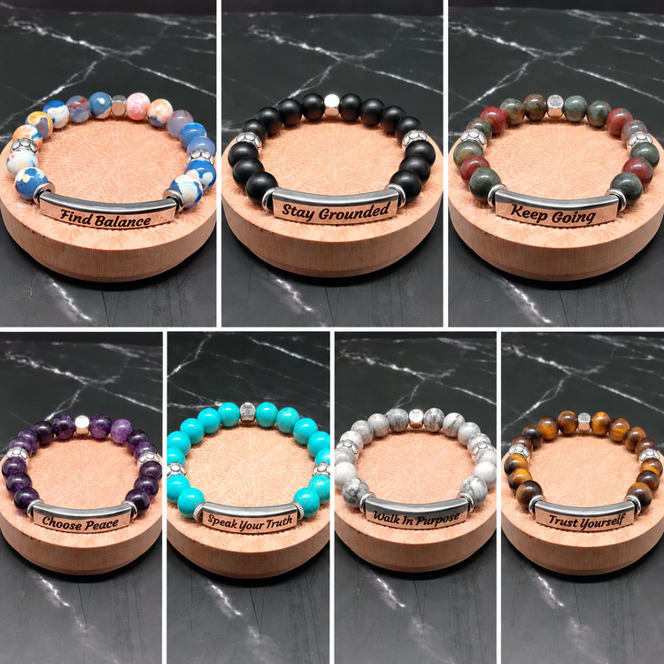Gemstone Affirmation Bracelets