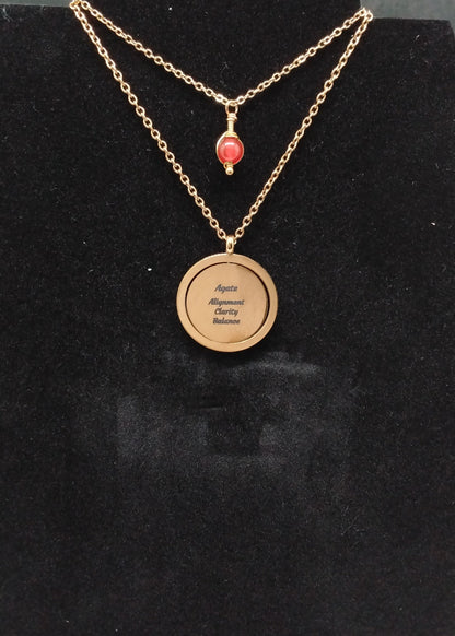 Agate Affirmation Necklace Stack