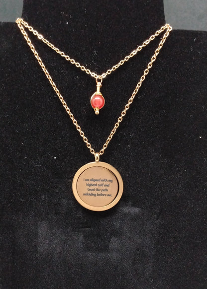 Agate Affirmation Necklace Stack