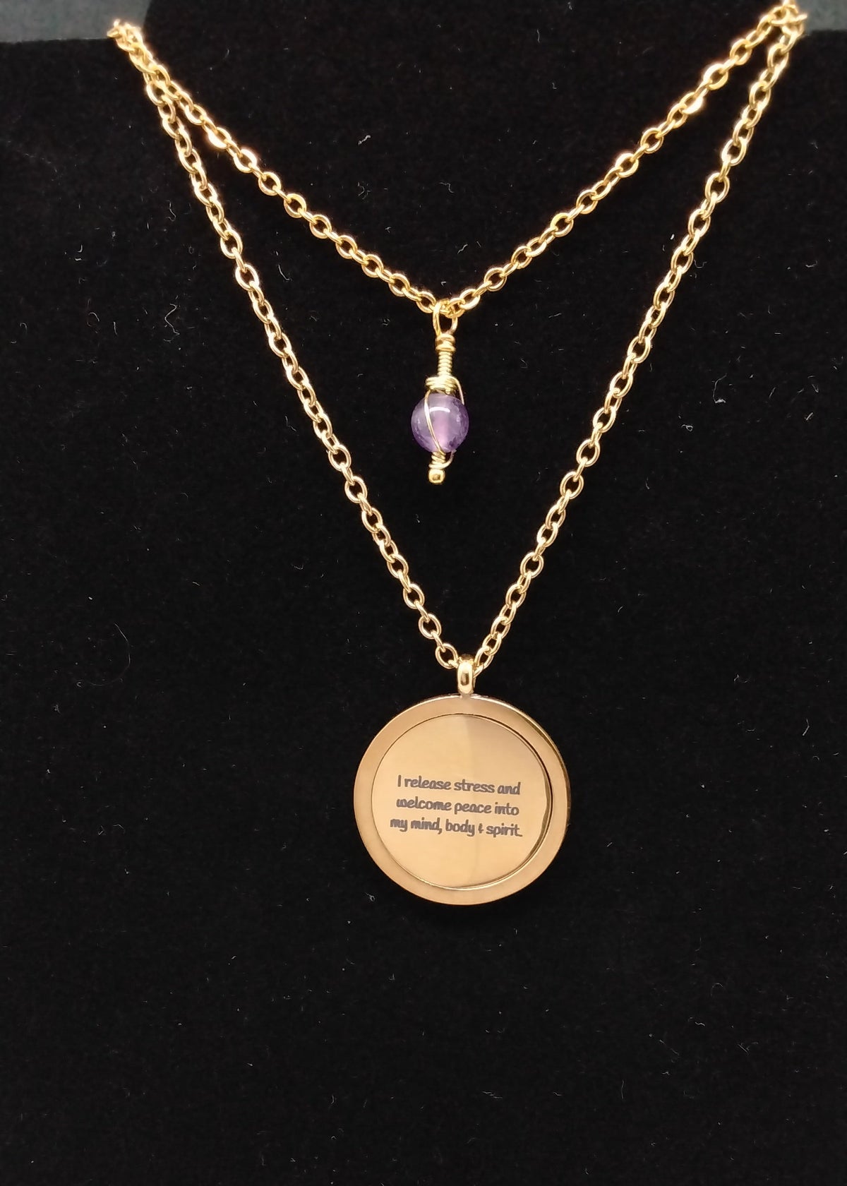 Amethyst Affirmation Necklace Stack