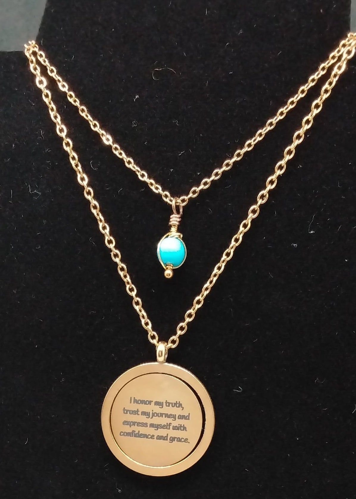Turquoise Affirmation Necklace Stack