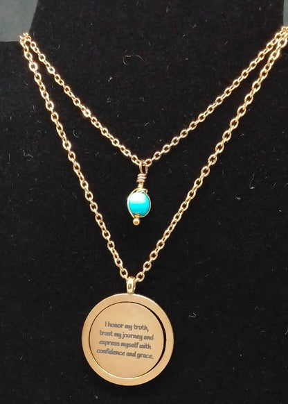 Turquoise Affirmation Necklace Stack