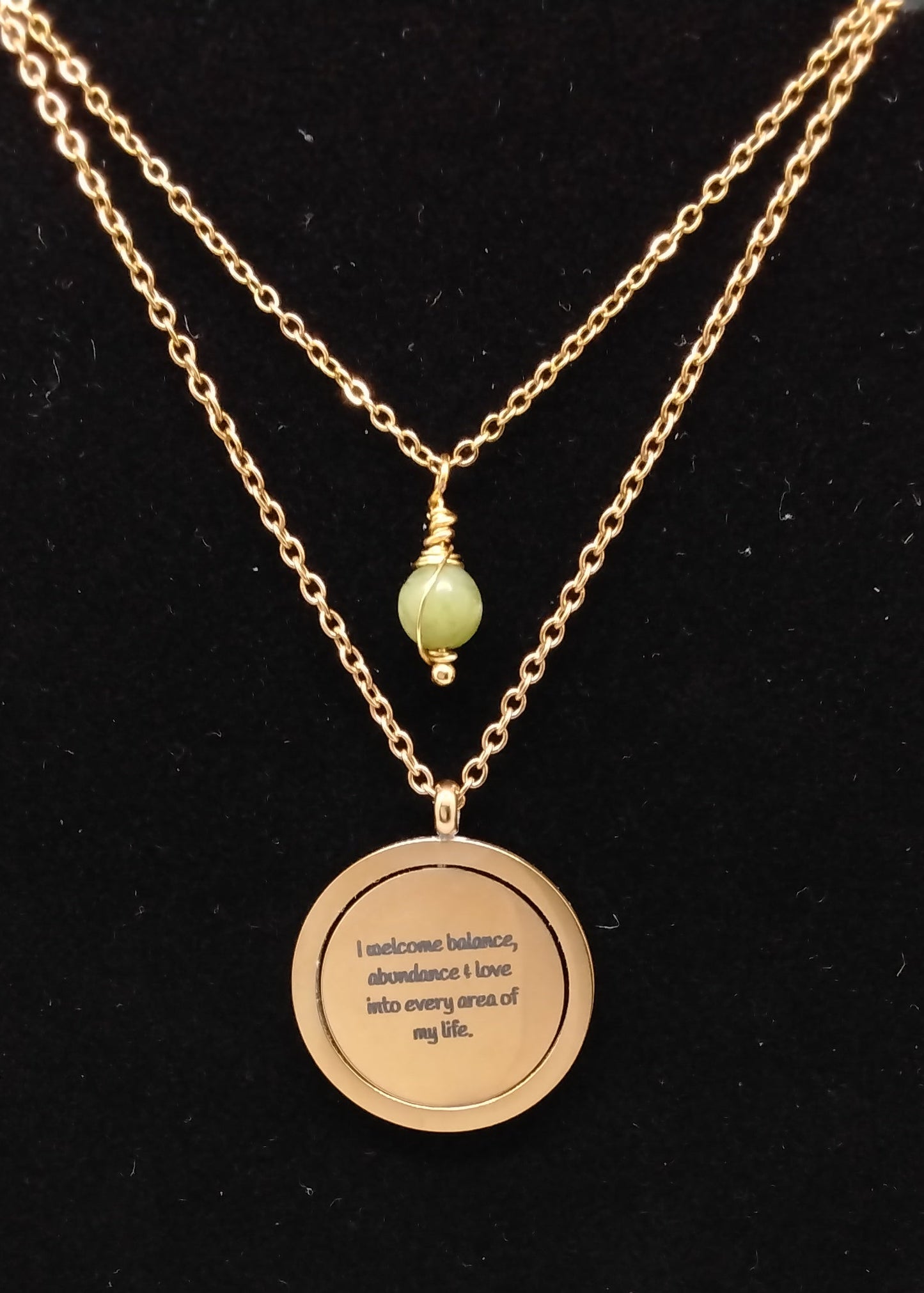 Jade Affirmation Necklace Stack