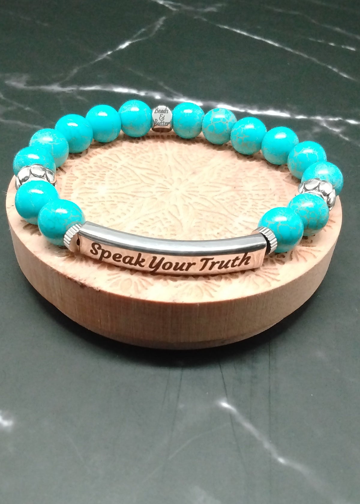 Turquoise "Speak Your Truth" Affirmation Bracelet