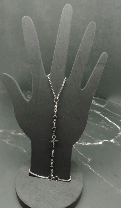 Black Onyx Hand Chain