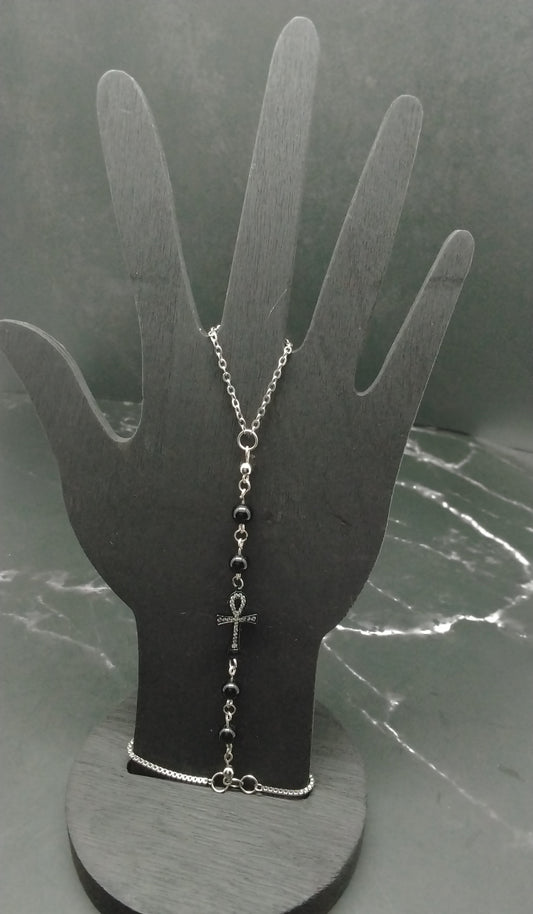 Black Onyx Hand Chain