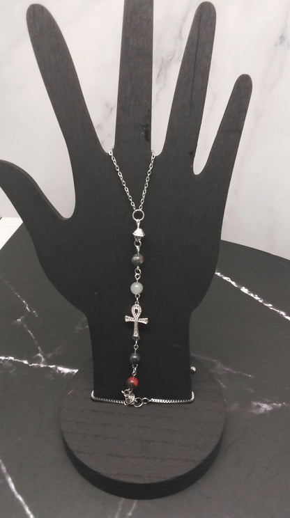 African Bloodstone Hand Chain