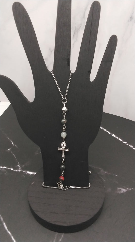 African Bloodstone Hand Chain